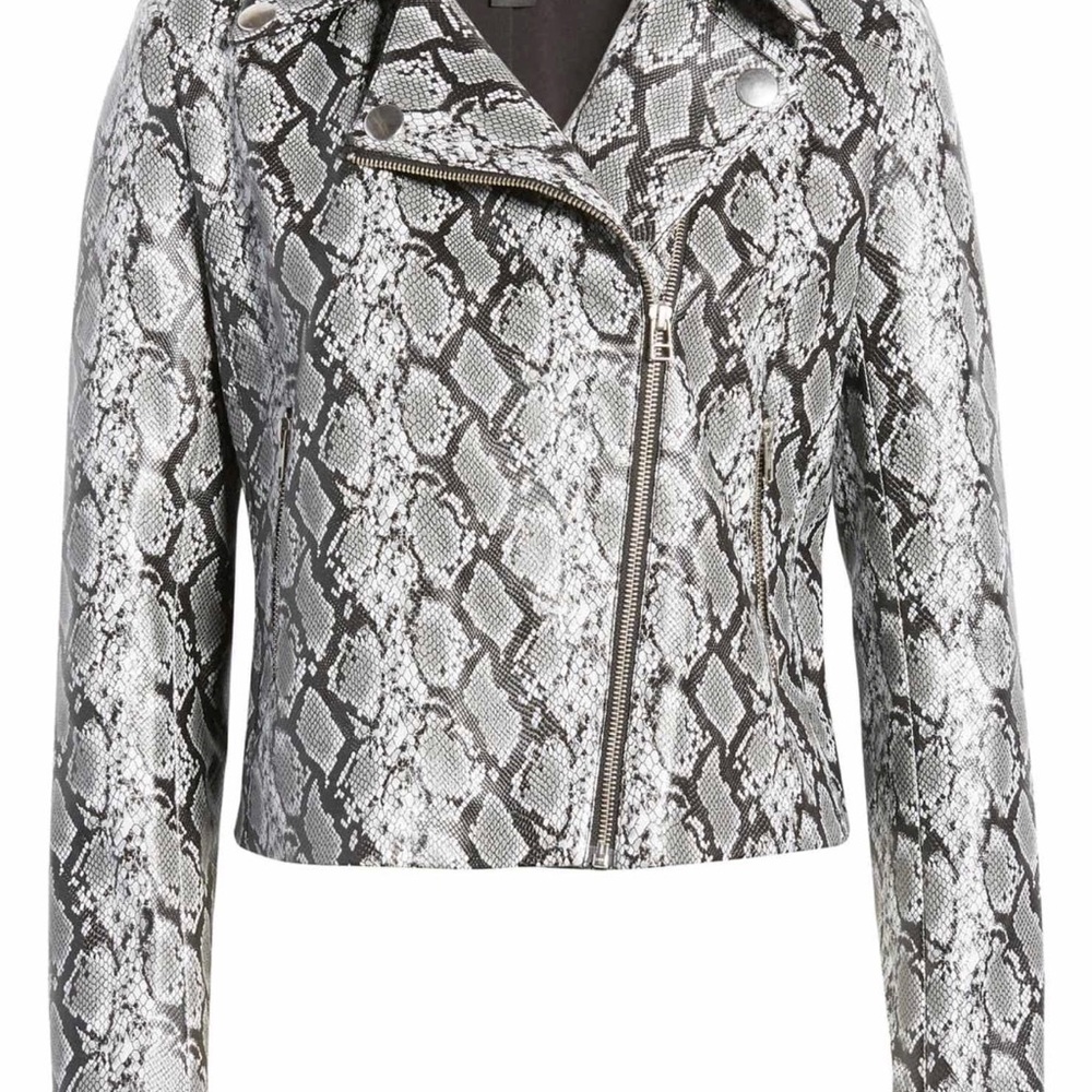 (Blanknyc) Anaconda Leather Jacket Gem